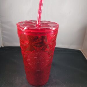 Starbucks Christmas Holidays 2023 Red Diamond Prism Crystal Venti 16oz Tumbler